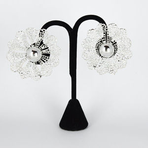 Vintage 60s Sarah Coventry Silver Fanfare Earrings